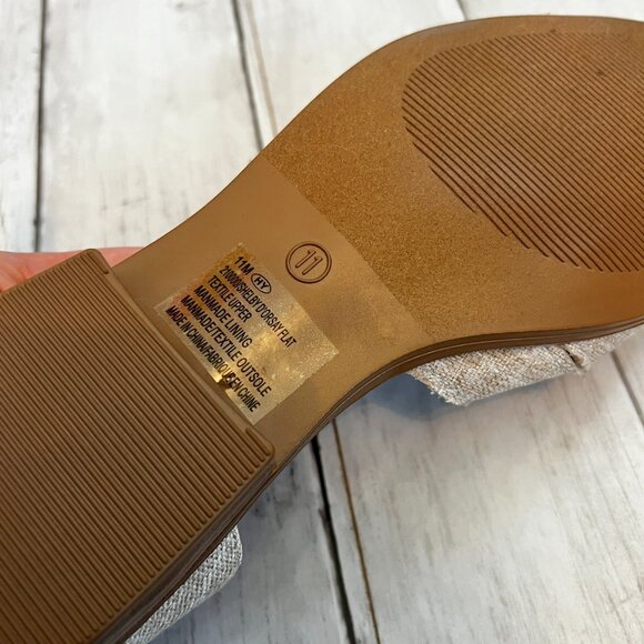 Maurices Shelby D'Orsay Flat Neutral Slip On Summer Shoe Women's Size 11 NEW - Picture 7 of 8